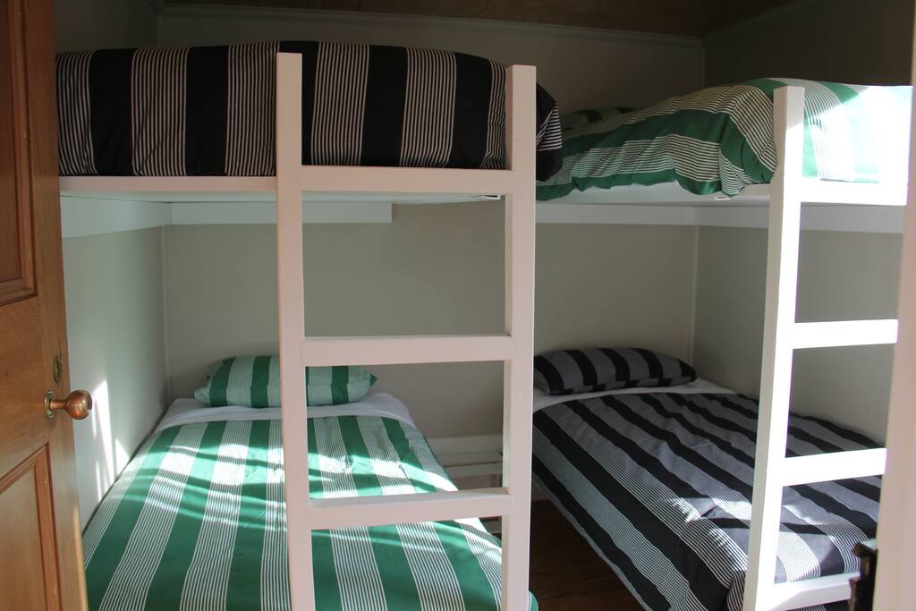 Each bunk room sleeps 4. Duvets and linen are provided.