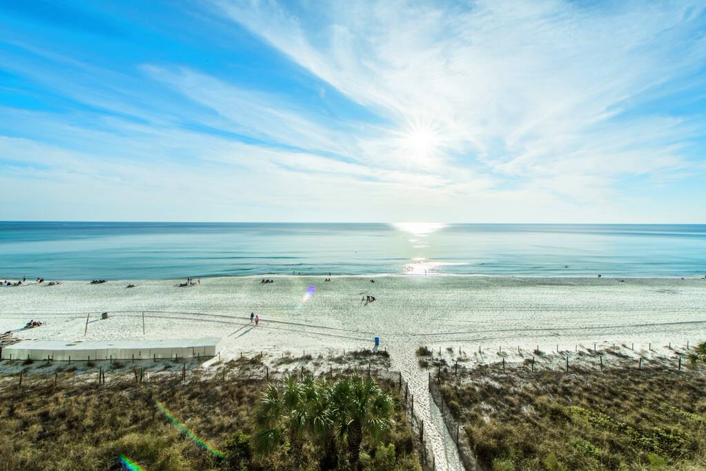 What a beach view from the balcony