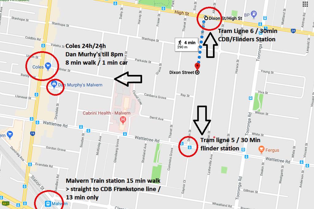 Nearby transport and amenities