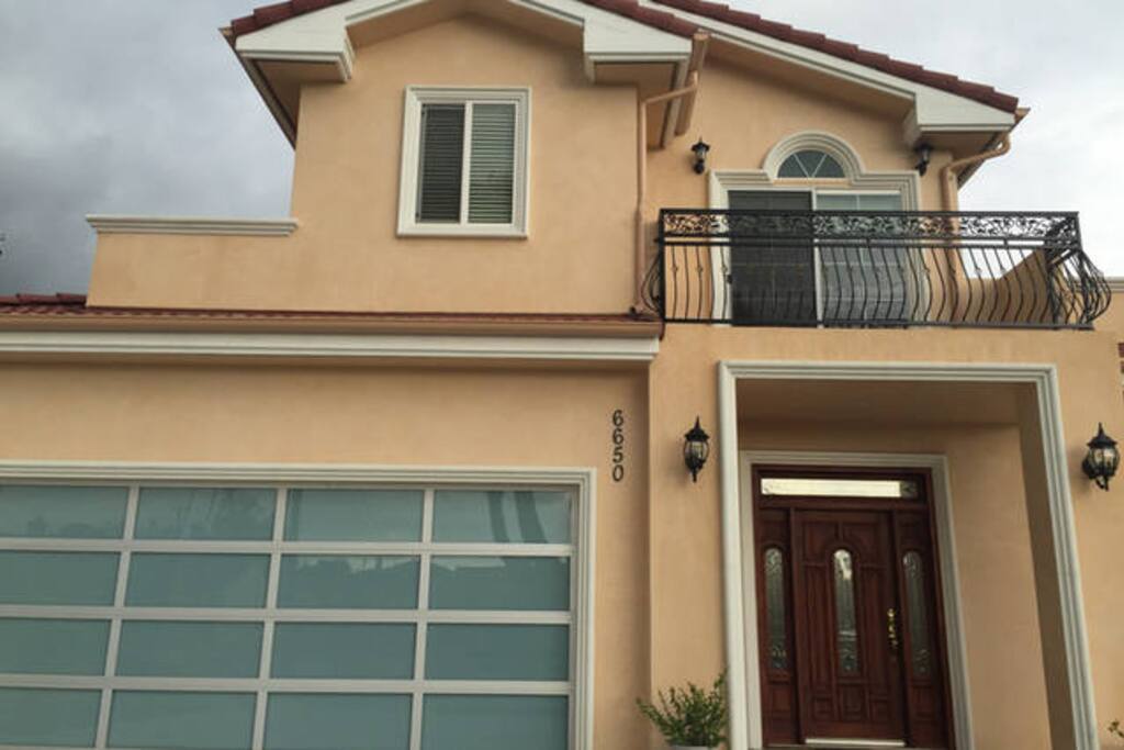 New built house, Front door, balcony front and left side, both are for you to use
