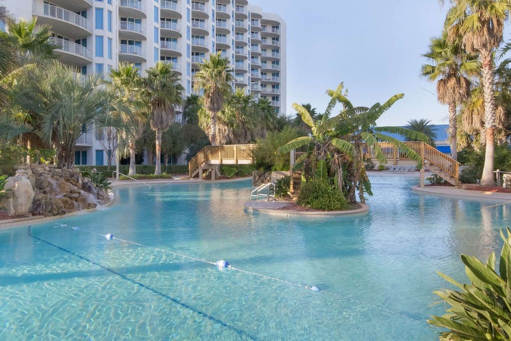 Enjoy the zero entry lagoon pool and the beautiful landscape that surrounds it