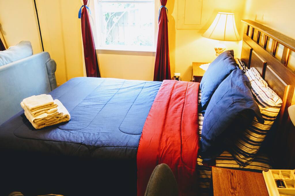 Comfortable Bed for Two with lots of pillows