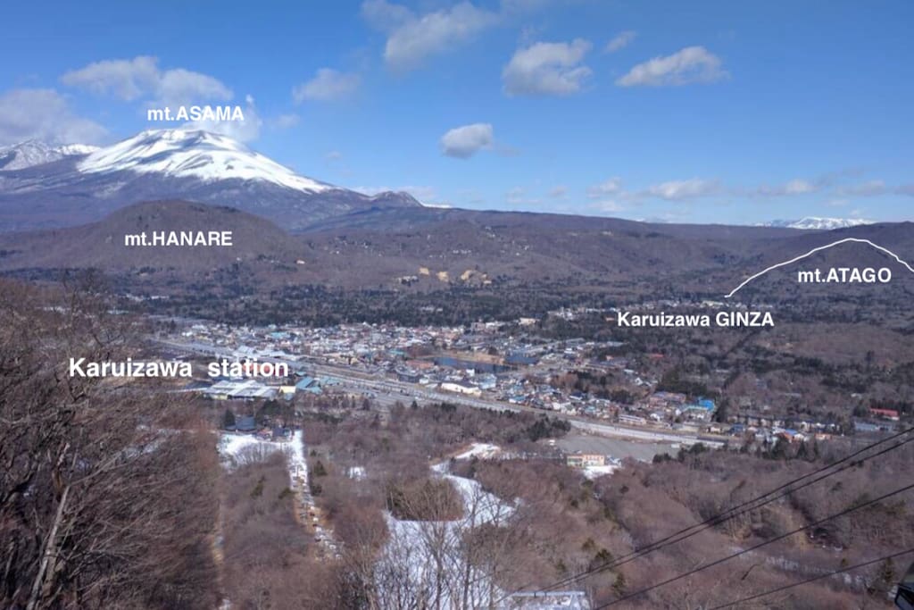ヴィラは写真の右にあるmt.ATAGOの中腹にあります。