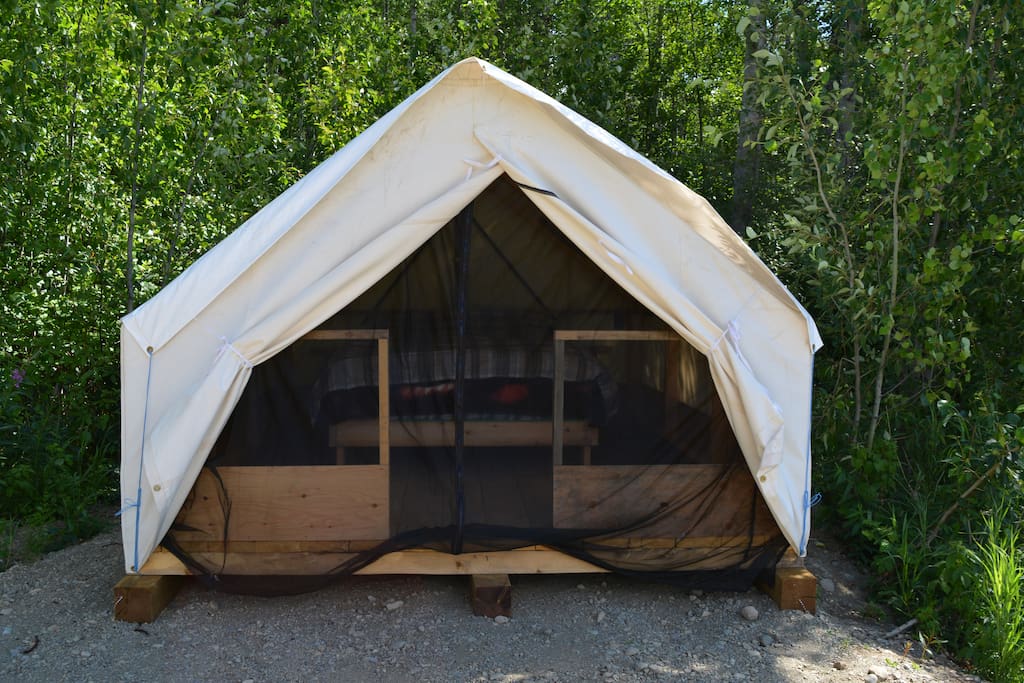 The mosquitto netting keeps the bugs out when you want some fresh air!