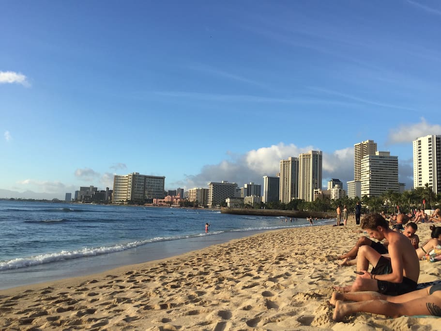 Waikiki beach from Queens beach