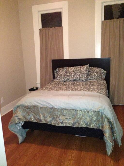 New bed with pillow-top mattress