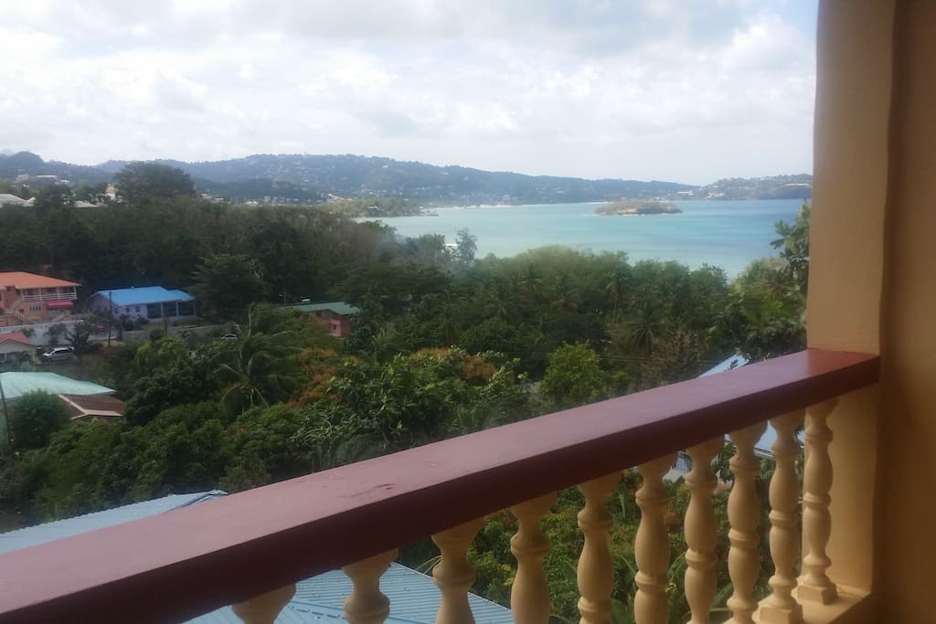 The view from the private room balcony