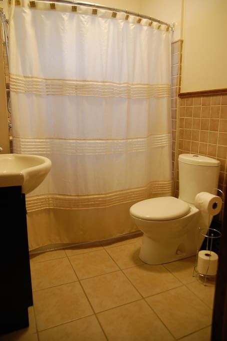 Refresh in a clean bathroom equiped with all the linens you'll need.