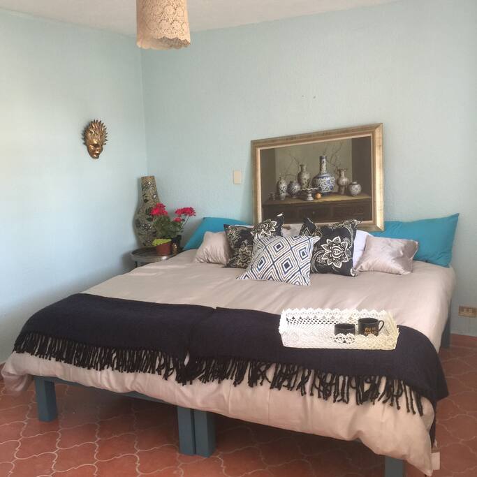 Savor fine Italian linens, spacious bedroom and quiet to get a good nights sleep!