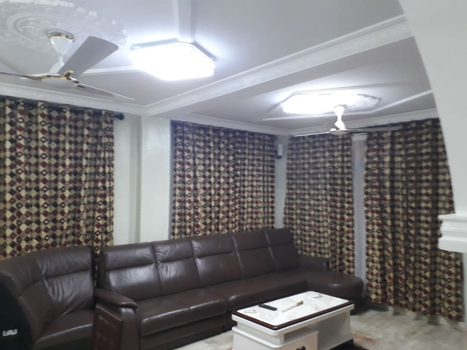 fully furnished Hall with LCD screen TV