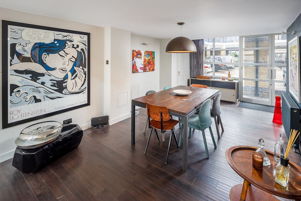 There are stylish pieces throughout the property.