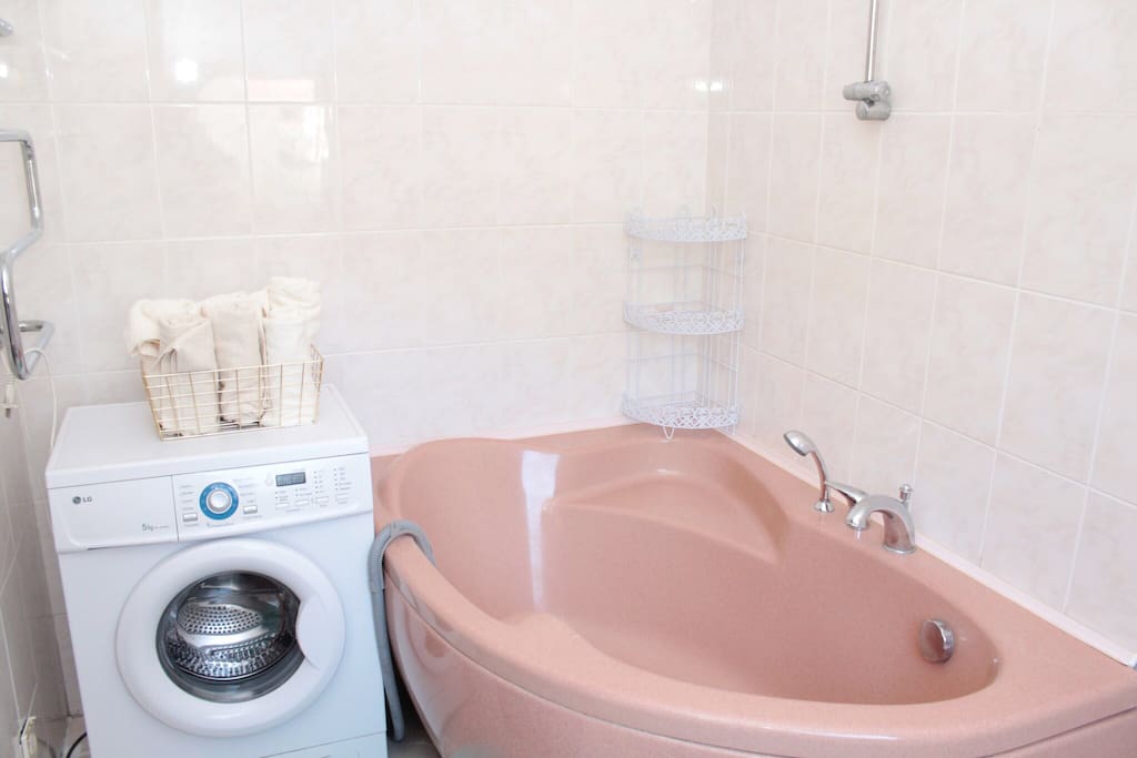 Hot tub and a washing machine