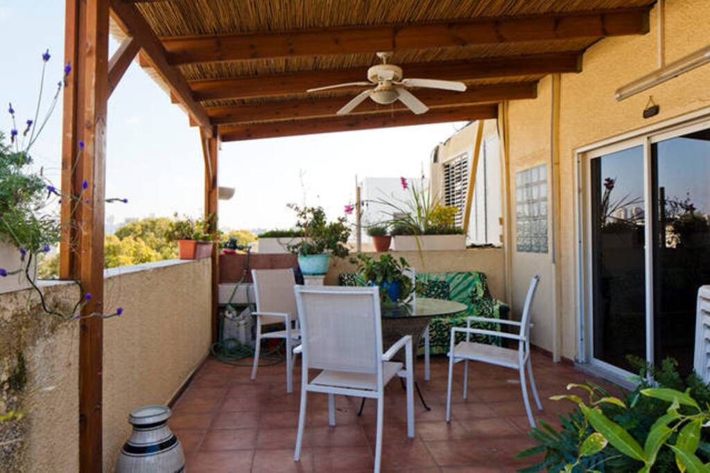 Sitting area on the rooftop