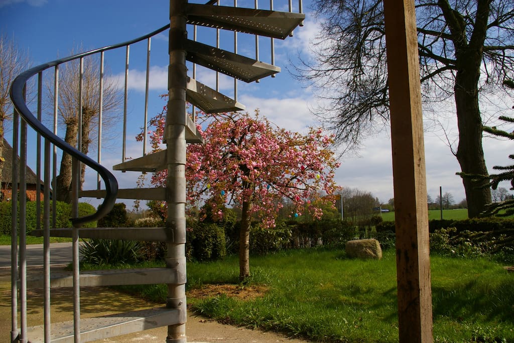 Treppe zum Appartement