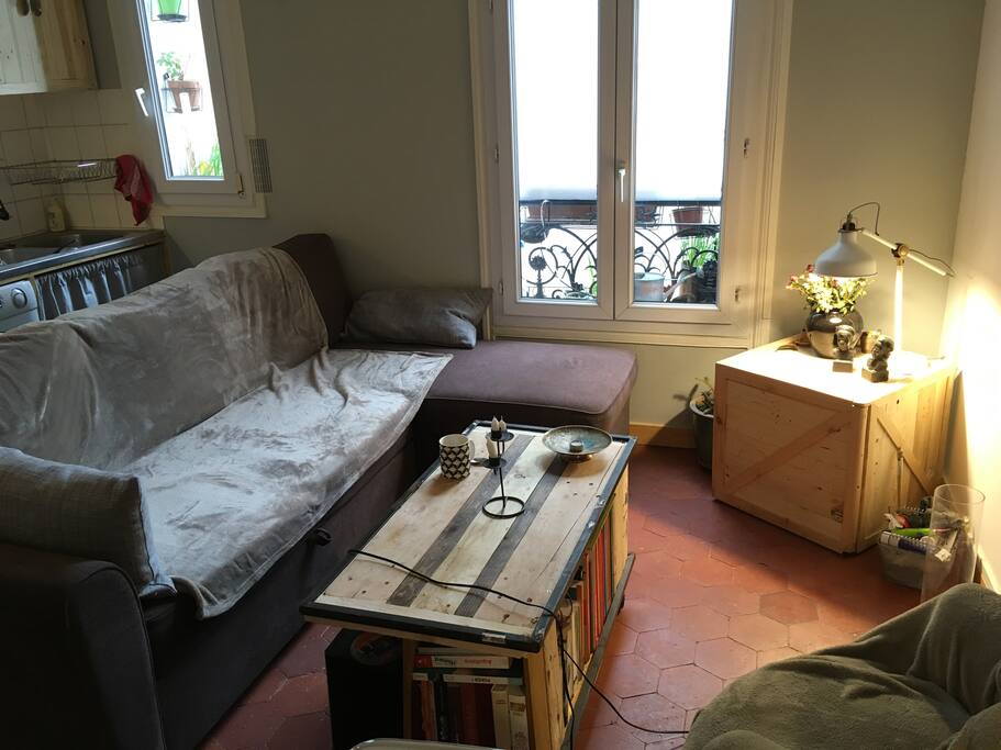 Le salon en tomette