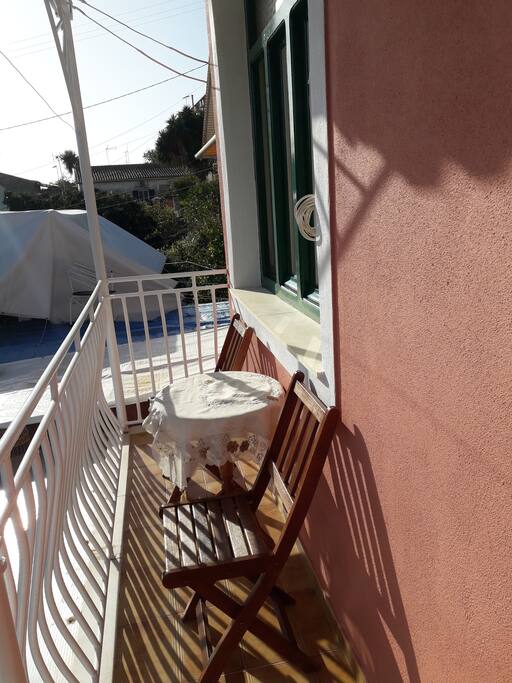 balcony for the 2 bedrooms