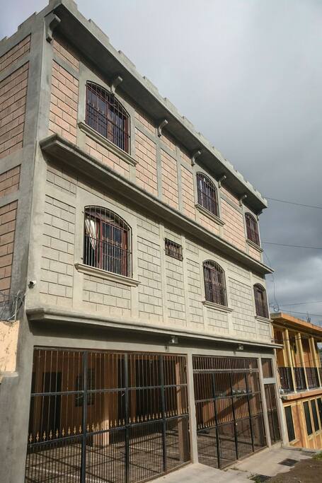Located on the second floor. We have a terrace upstairs with a city view :) Safest area in town!