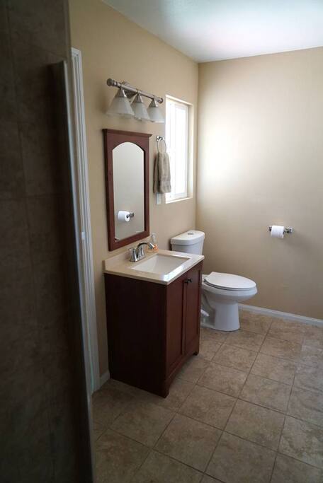 Private bathroom, also the private entrance.