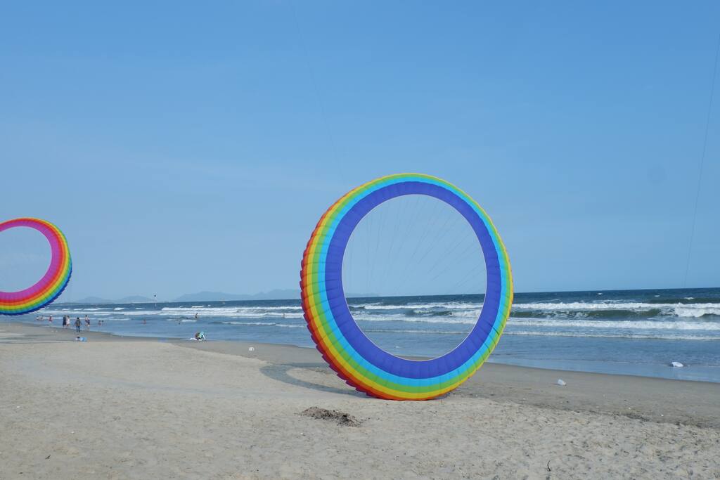 It takes 10 mins to walk from Vũng Tàu Ali Villa 4 to Back Beach where takes place kite flying festival annually