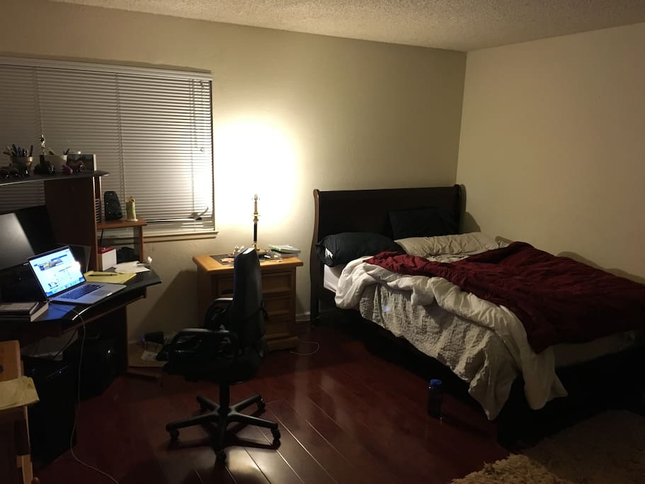 Bedroom with desk and chair