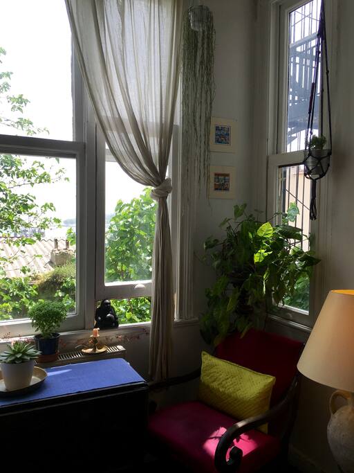 View from dining table in living room