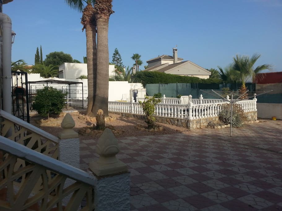garden and pool area.