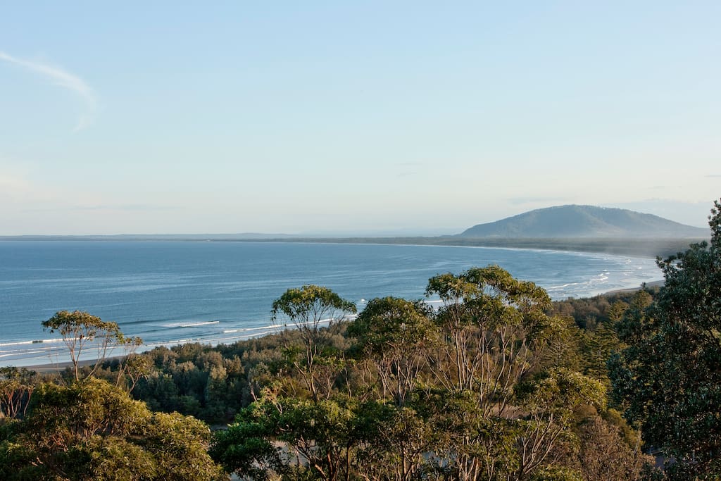 The ACTUAL view from Broadway Blues deck overlooking Seven Mile Beach to Mt Coolangatta