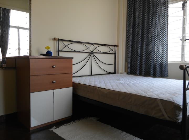 $50 for one person per night, $15 extra for one more person. Queen size bed room, 