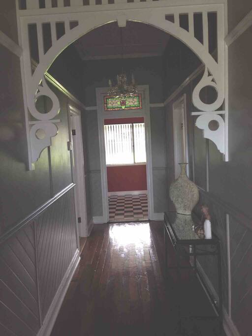 Wide easy access hallway.