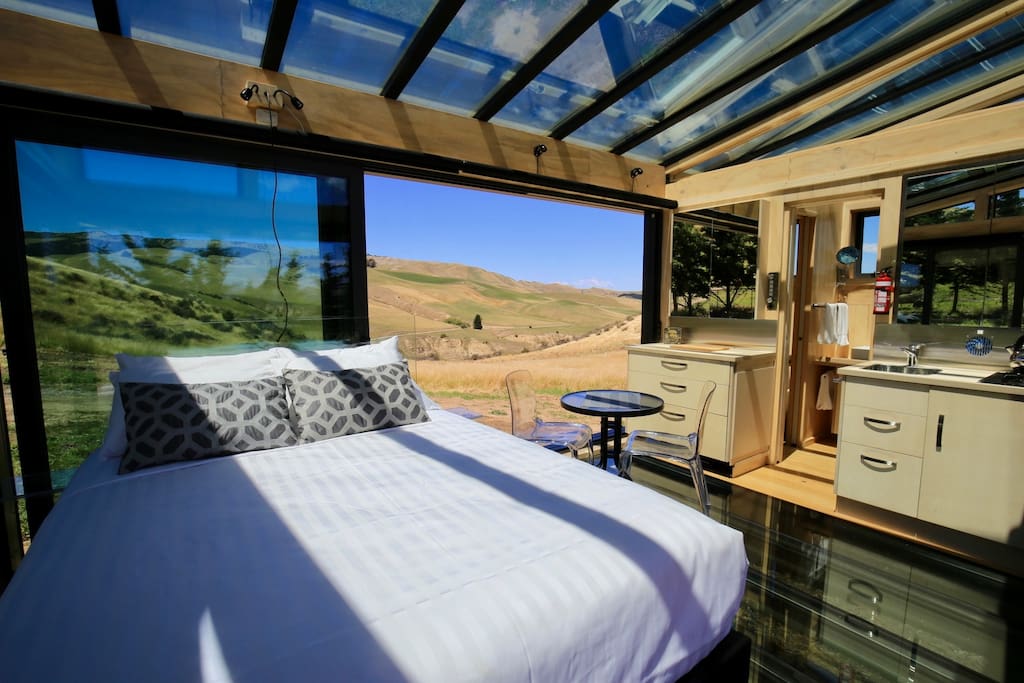 360 degrees of stunning views in this luxurious glass cabin