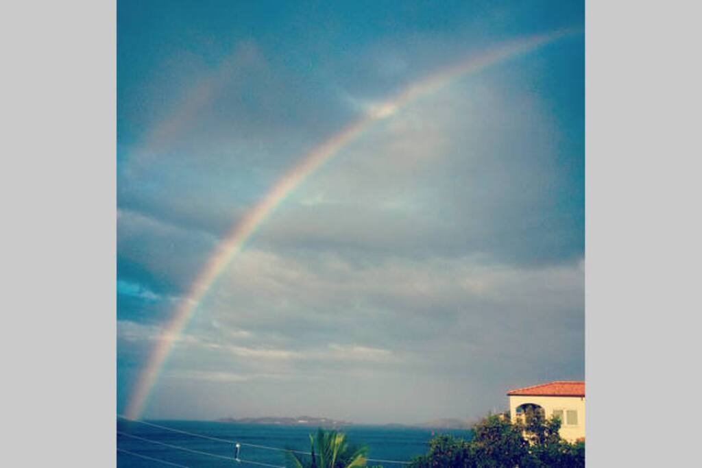 View of a morning rainbow
from the balcony.