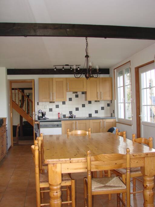 Breakfast served in our family kitchen.
