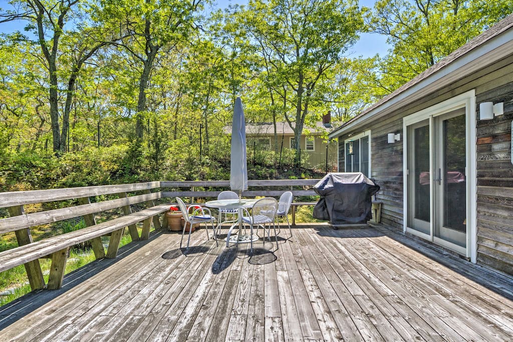 Soak up the sun or dine under the stars on this spacious back deck.