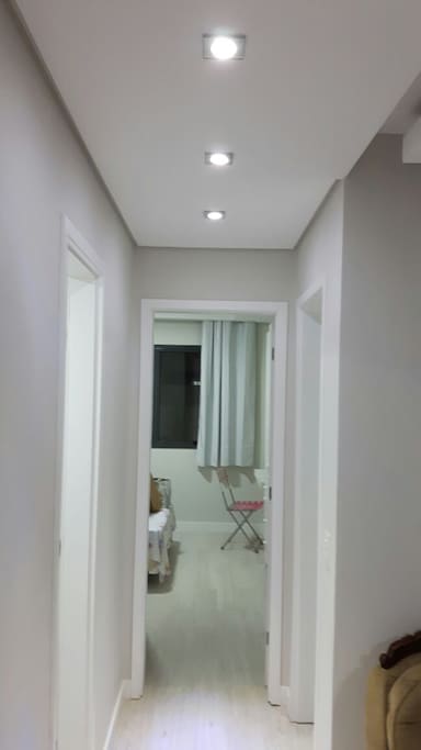corredor para os quartos
