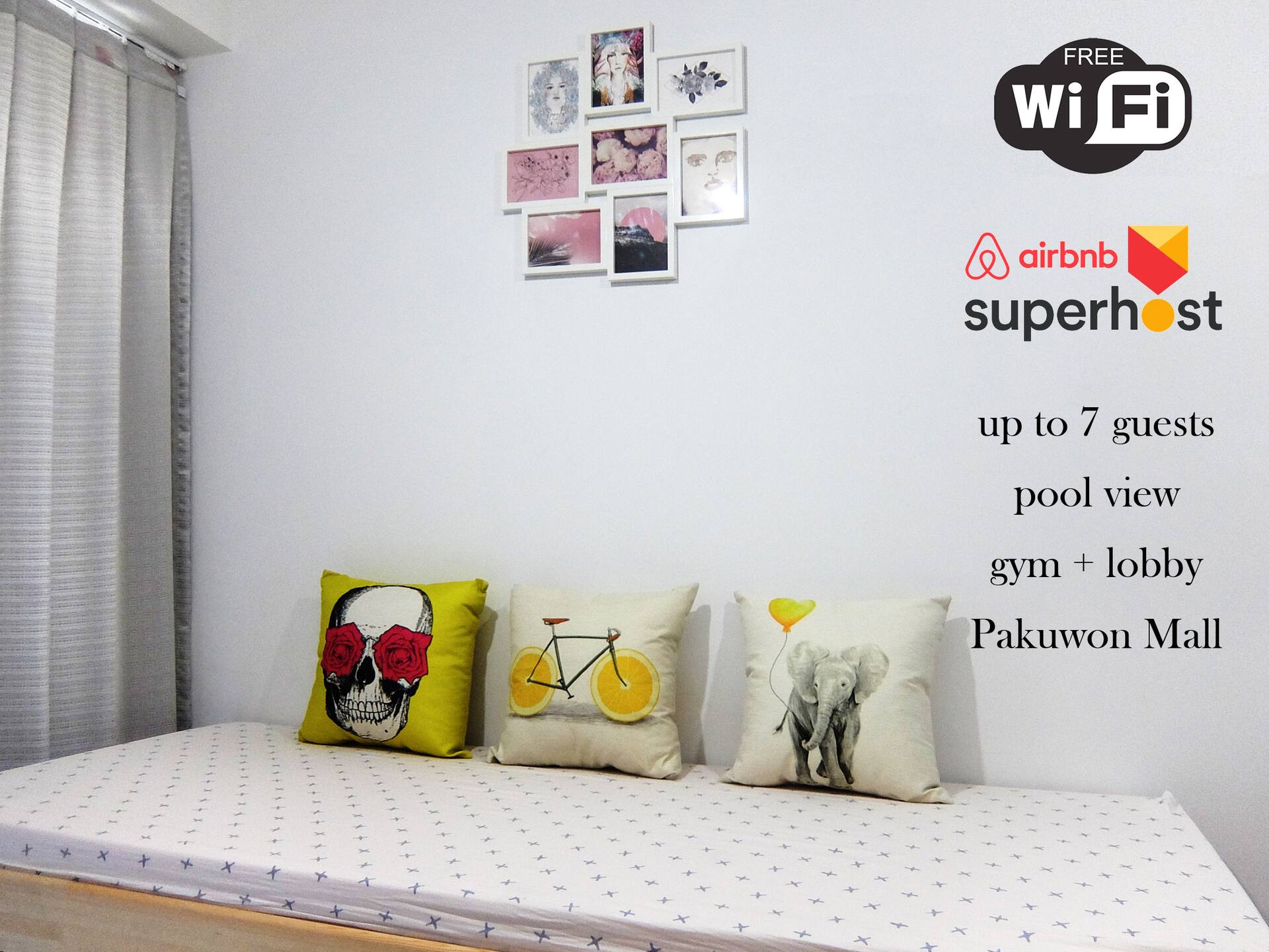 SUPERHOST 2 BR - 5TH FLOOR POOL VIEW @PAKUWON MALL