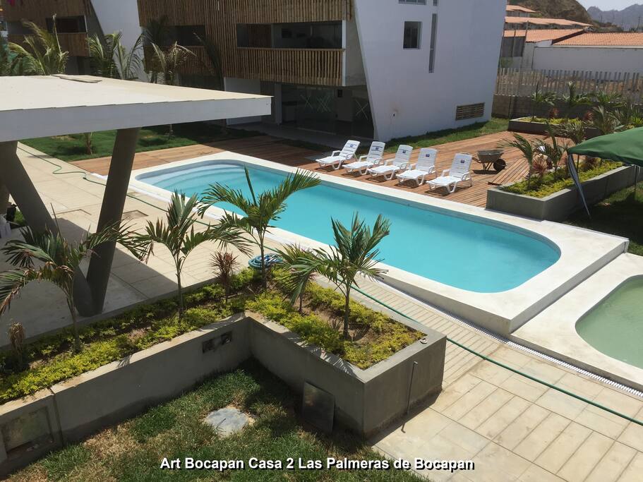 View of adult pool from side balcony