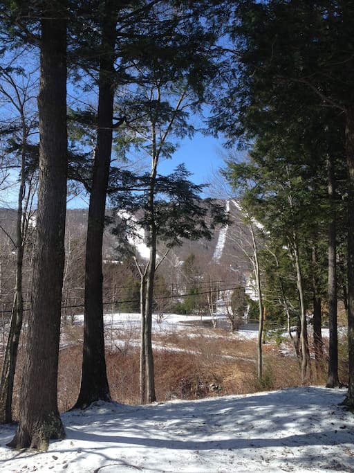 View of Sugarbush's Lincoln Peak from the kitchen table!