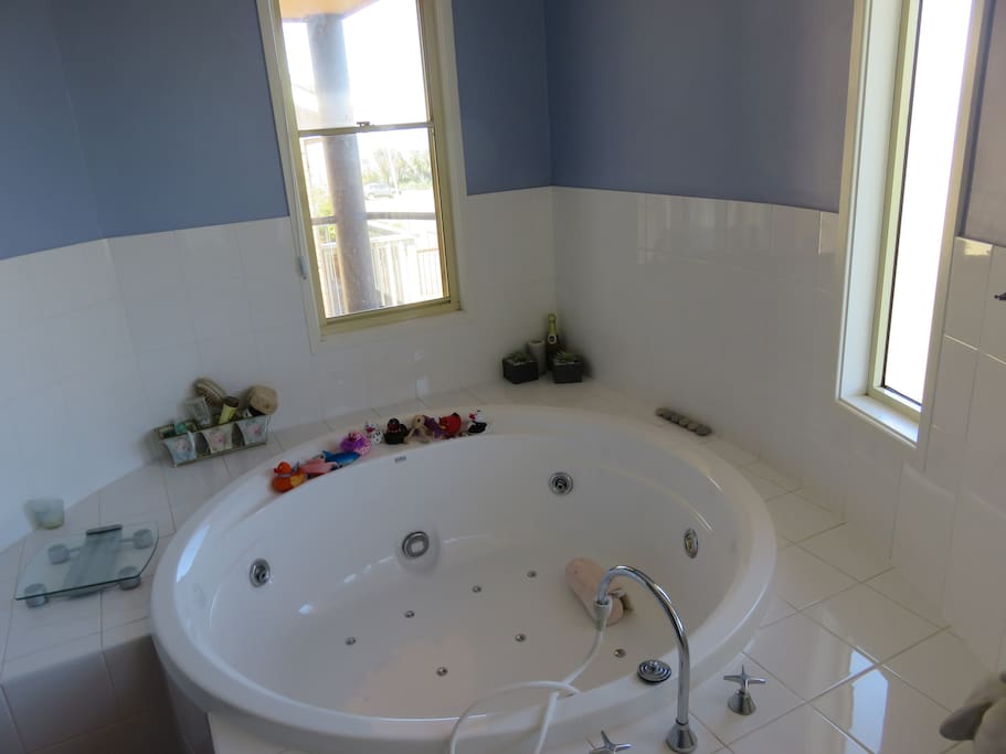 Spa in ensuite bathroom
