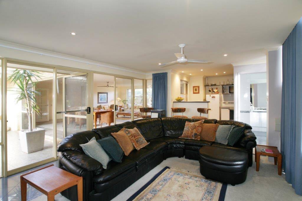Home theatre room with surround sound and 55 inch screen with Foxtel
