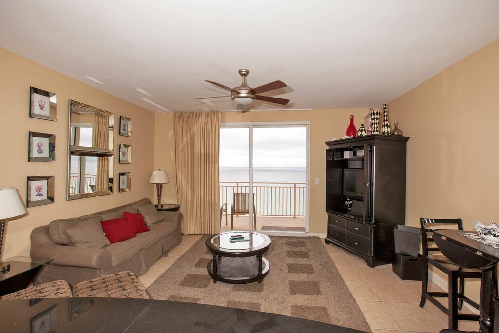 Gulf views from the living room