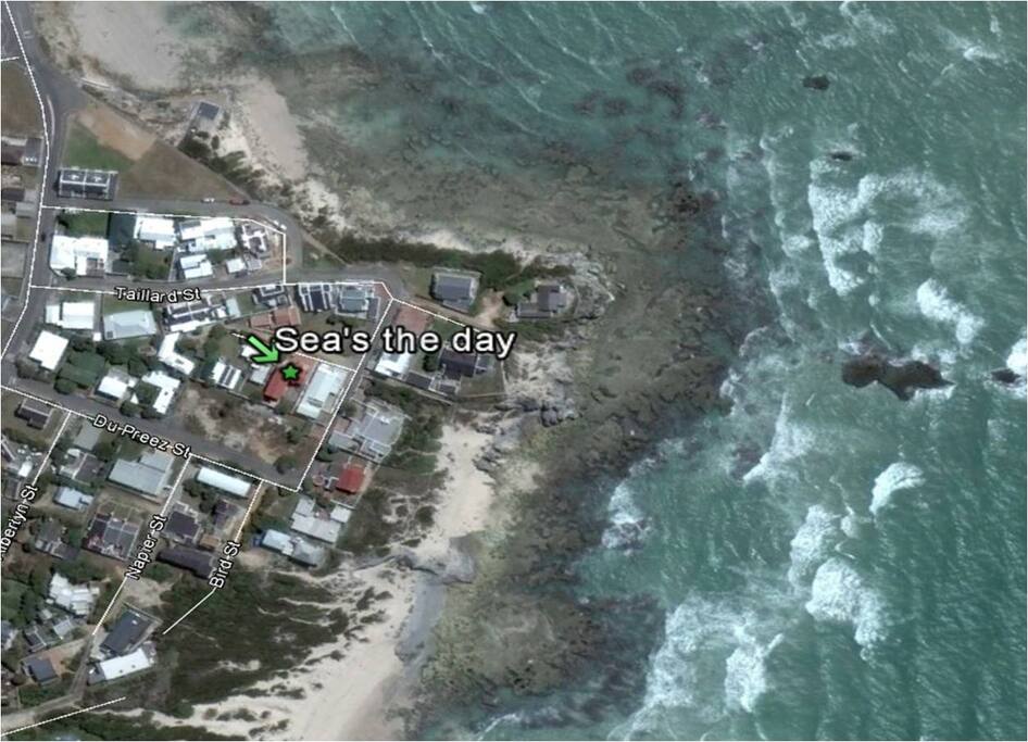 The house is a hop, skip and a jump from the sea side