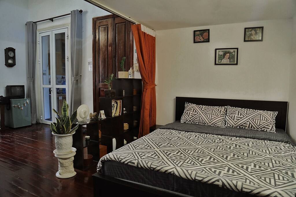 Double bed on 1st floor, soft matress
