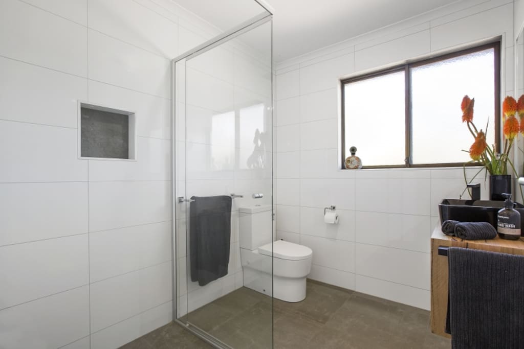 main bathroom light and modern