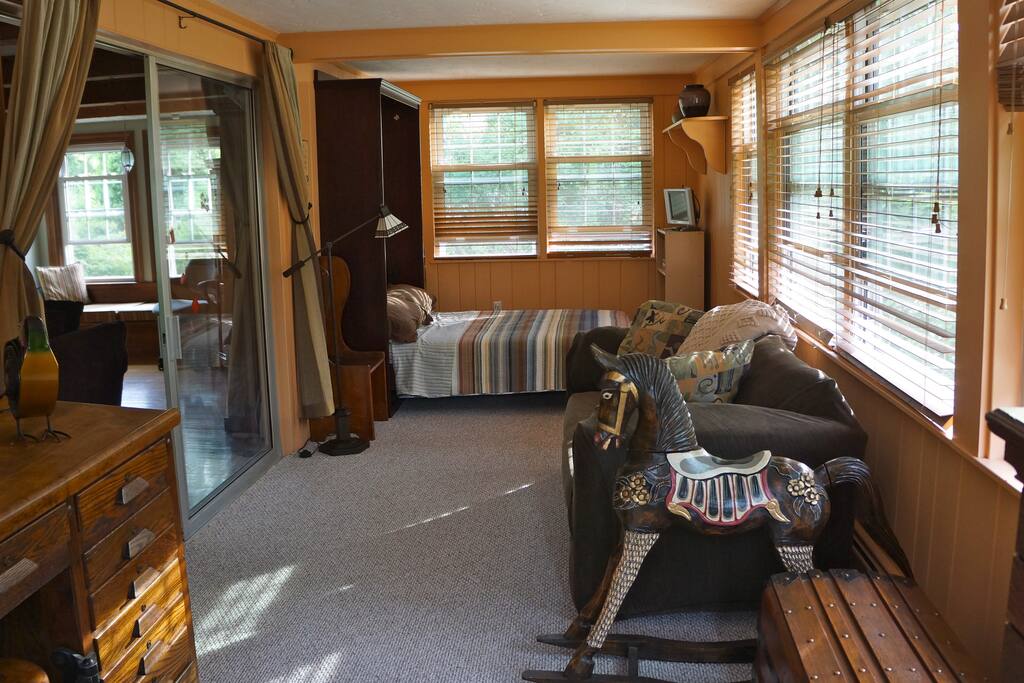 First floor Murphy bed and full size pull out sofa.