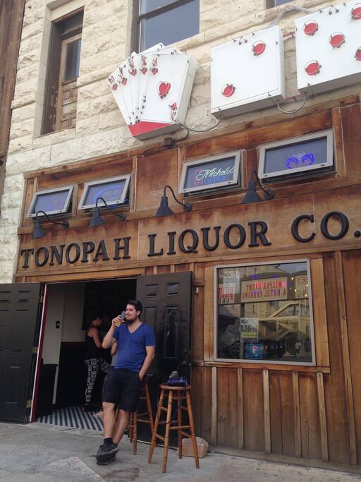 Doors to the bar wide open in nice weather