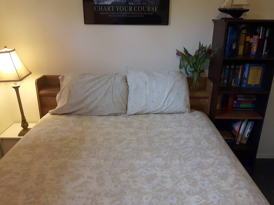 This Bedroom is spacious with a Queen size bed, larger desk station, useful for business travelers.