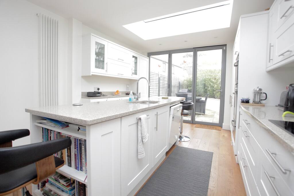 Lots of natural light floods the kitchen. Very relaxing space.