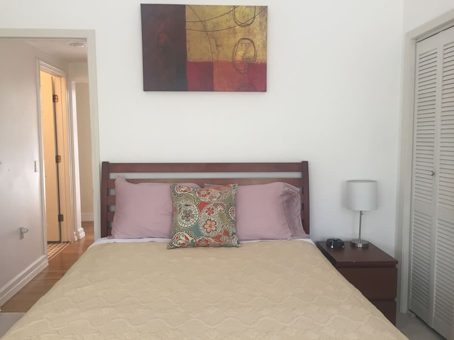 Queen sized bed