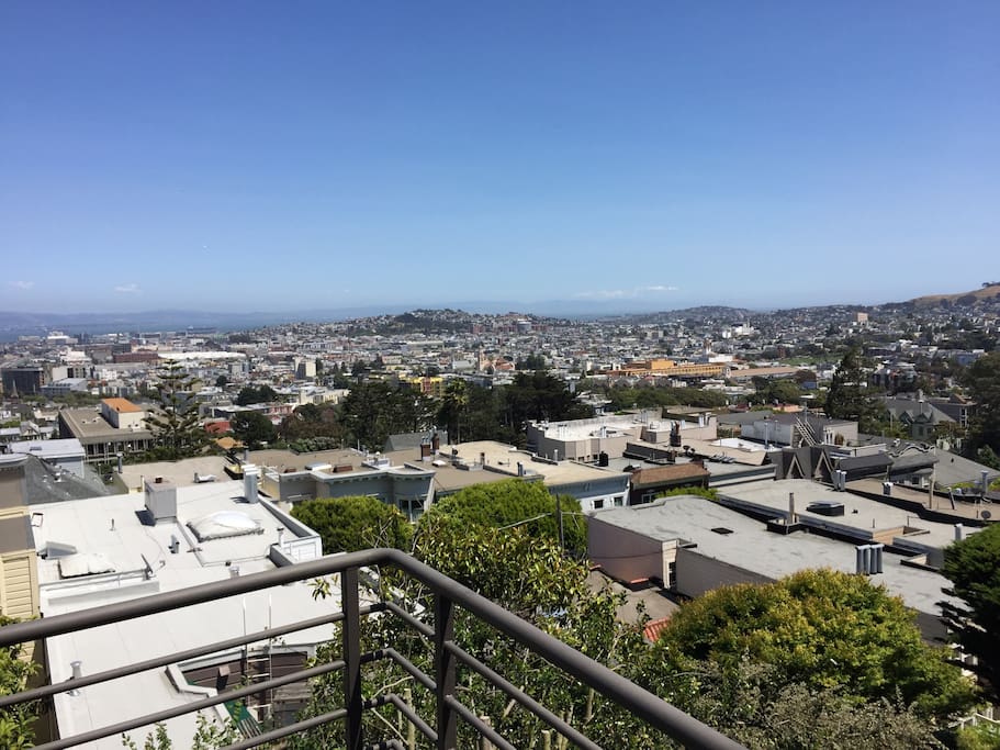 The view from outside the terrace.