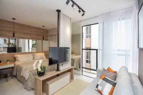Top Airbnb: Furnished studio with parking space in the center em Juiz De Fora